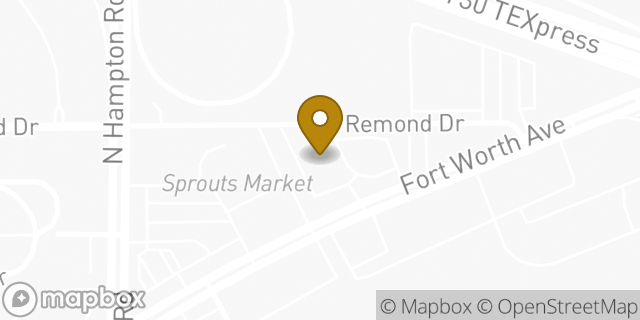 Map showing the location of AutoZone in Dallas, TX 75208