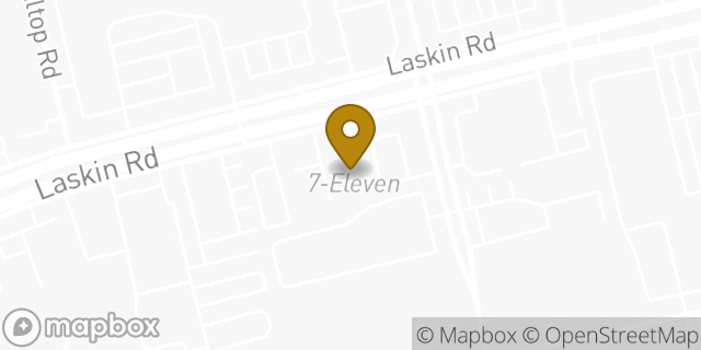 Map showing the location of 7-Eleven in Virginia Beach, VA 23454