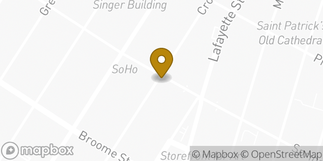Map showing the location of Starbucks in New York, NY 10012