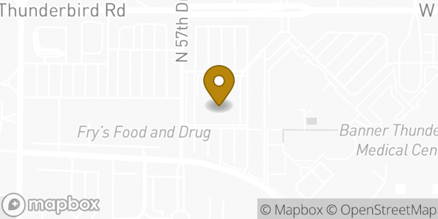 Map showing the location of Banner Health Clinic in Glendale, AZ 85306