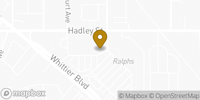 Map showing the location of Subway in Whittier, CA 90601