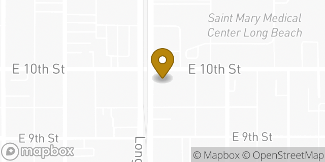 Map showing the location of Chase Bank in Long Beach, CA 90813