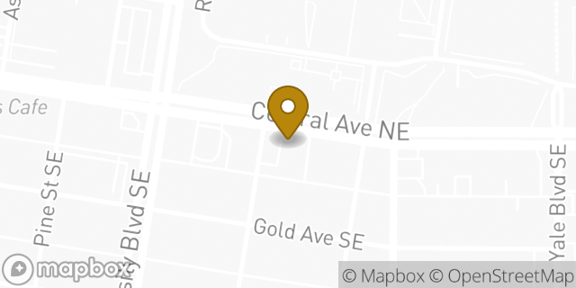 Map showing the location of Dunkin' in Albuquerque, NM 87106
