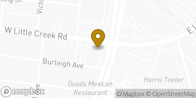 Map showing the location of Walgreens in Norfolk, VA 23505