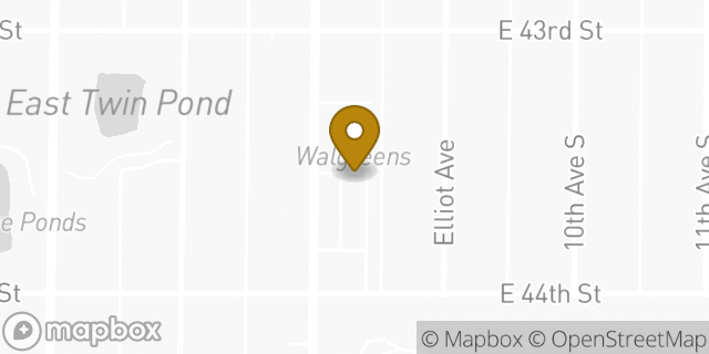 Map showing the location of ATM Walgreens in Minneapolis, MN 55407