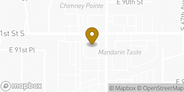 Map showing the location of Walgreens in Tulsa, OK 74133