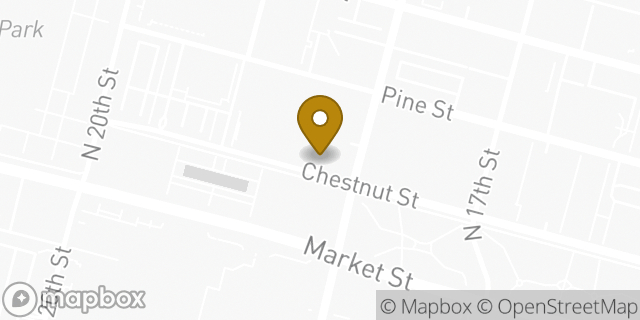 Map showing the location of Chase Bank in St Louis, MO 63103