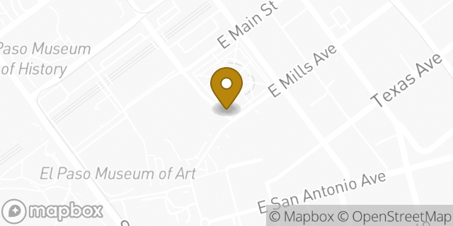 Map showing the location of ATM Walgreens in El Paso, TX 79901
