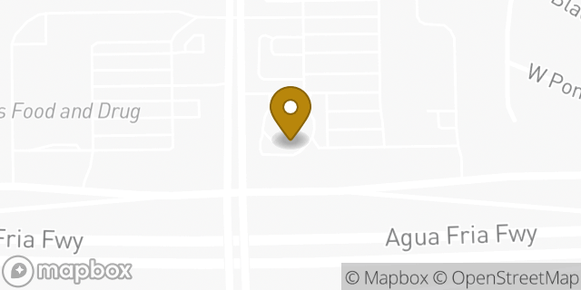 Map showing the location of Amazon Locker - Ephemera in Glendale, AZ 85308