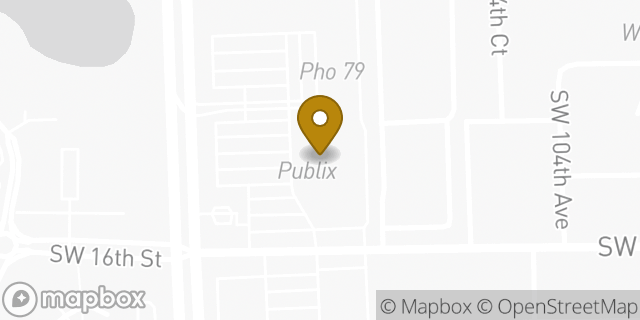 Map showing the location of Publix in Miami, FL 33174