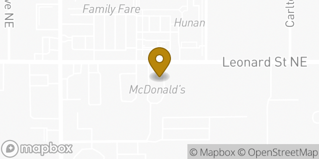 Map showing the location of McDonald's in Grand Rapids, MI 49505