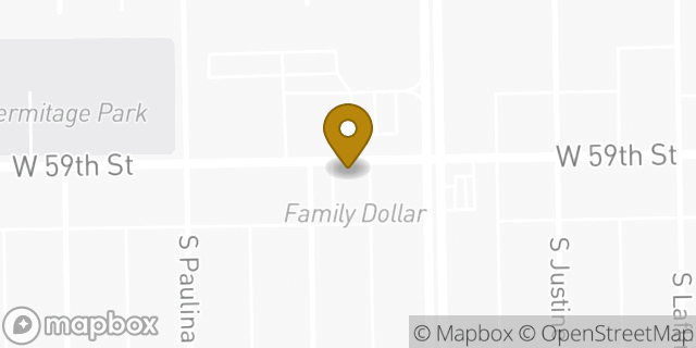 Map showing the location of Amazon Locker - Suna in Chicago, IL 60636