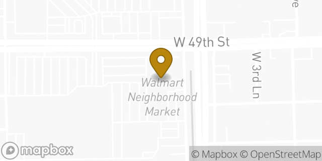 Map showing the location of Walmart Neighborhood Market in Hialeah, FL 33012