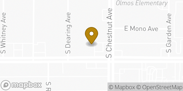 Map showing the location of Amazon Locker - Adrian Andrei in Fresno, CA 93702