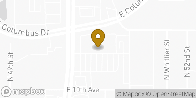 Map showing the location of Bank Of America in Tampa, FL 33619