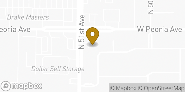 Map showing the location of Amazon Locker - Candelabra in Glendale, AZ 85302