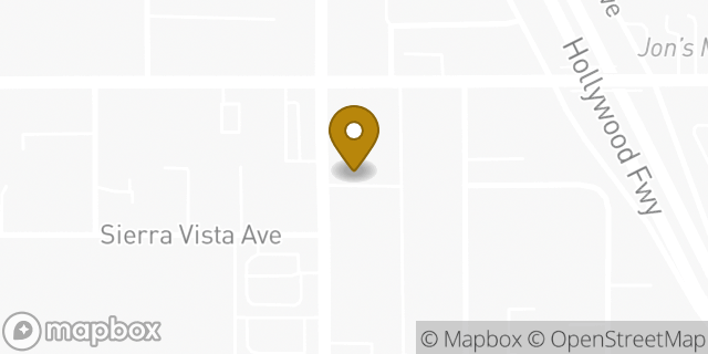 Map showing the location of Amazon Locker - Bandoneon in Los Angeles, CA 90029