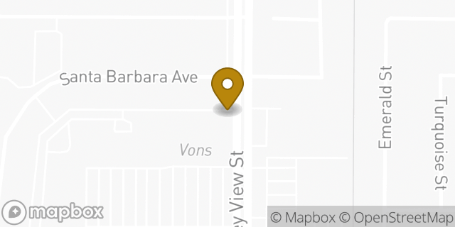 Map showing the location of Starbucks in Garden Grove, CA 92845