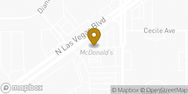 Map showing the location of McDonald's in North Las Vegas, NV 89030