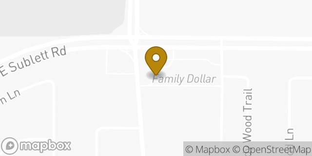 Map showing the location of Amazon Locker - Rick in Arlington, TX 76018