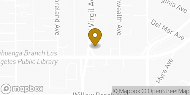 Map showing the location of The UPS Store in Los Angeles, CA 90029