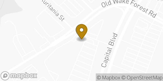 Map showing the location of Panera Bread in Raleigh, NC 27616