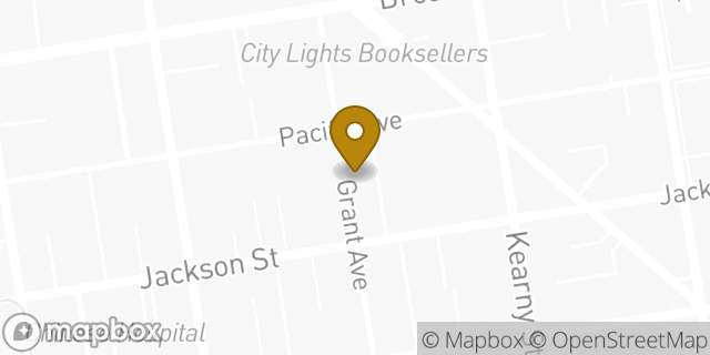 Map showing the location of Chase Bank in San Francisco, CA 94133