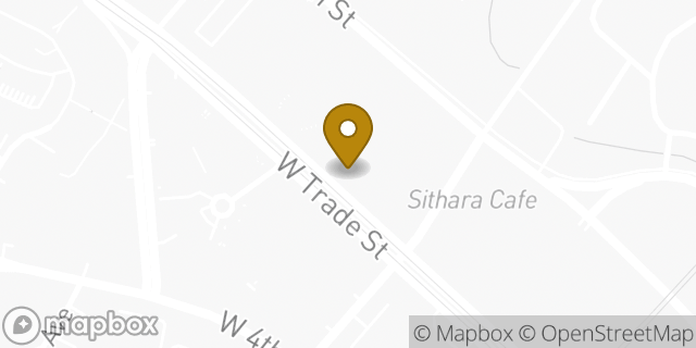 Map showing the location of Starbucks in Charlotte, NC 28202