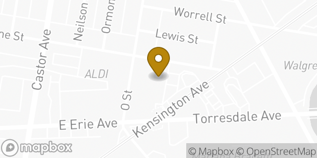 Map showing the location of Amazon Locker - Subject in Philadelphia, PA 19124