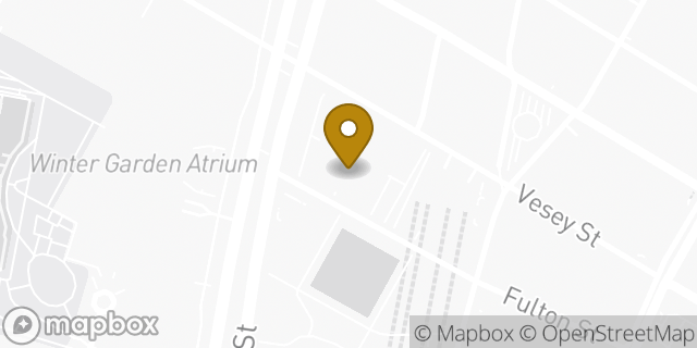 Map showing the location of Chase Bank in New York, NY 10007