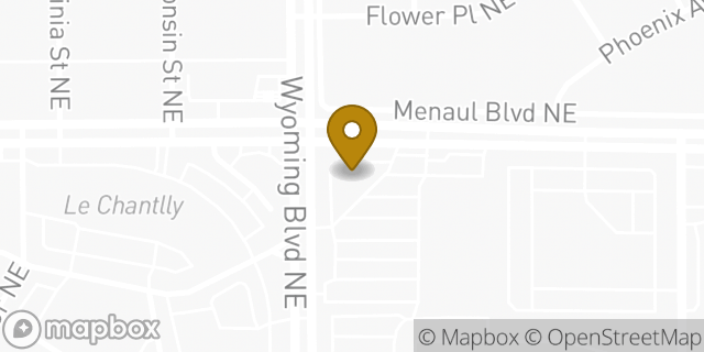 Map showing the location of Baskin-Robbins in Albuquerque, NM 87112