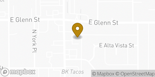 Map showing the location of AutoZone in Tucson, AZ 85719