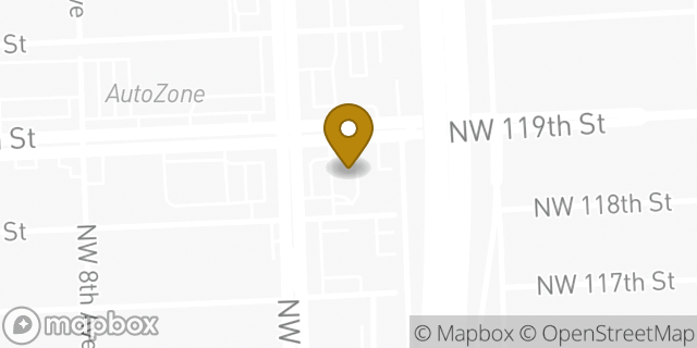 Map showing the location of McDonald's in North Miami, FL 33168