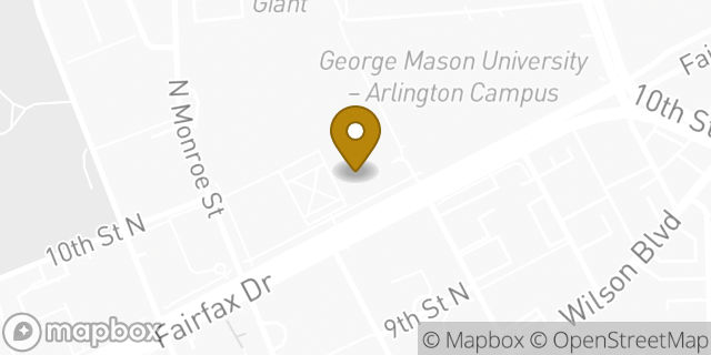 Map showing the location of Finding Dreams in Children CDC at Virginia Center in Arlington, VA 22201