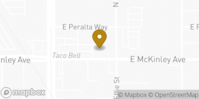 Map showing the location of Fresno, CA (Mckinley) in Fresno, CA 93703