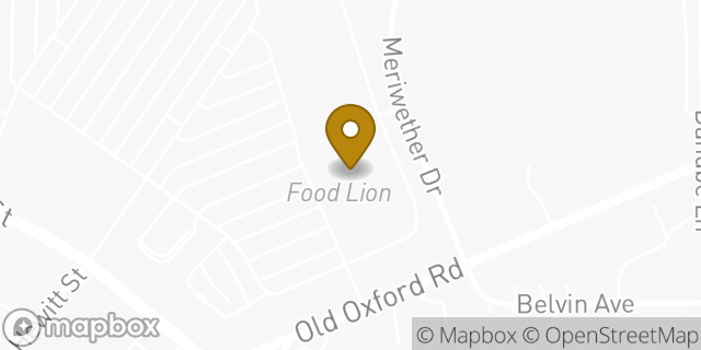 Map showing the location of Food Lion in Durham, NC 27704