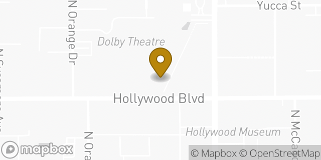 Map showing the location of Walgreens in Los Angeles, CA 90028