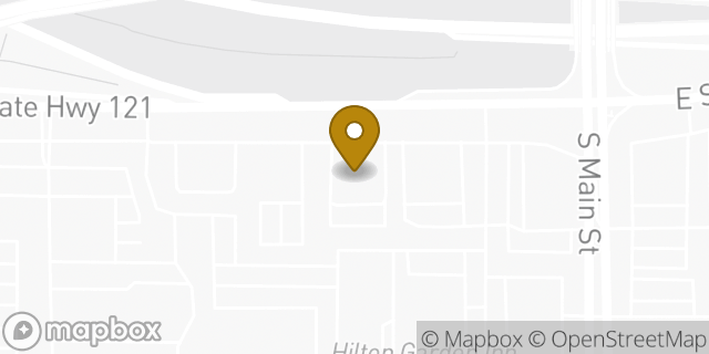 Map showing the location of Buffalo Wild Wings in Grapevine, TX 76051