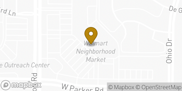 Map showing the location of Walmart Neighborhood Market in Plano, TX 75093