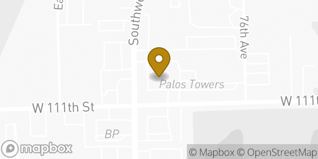 Map showing the location of Walgreens in Palos Hills, IL 60465