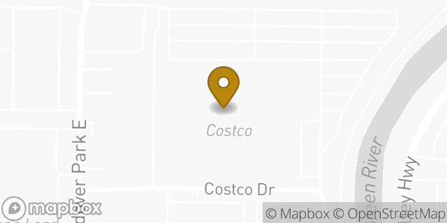 Map showing the location of ATM Costco in Tukwila, WA 98188