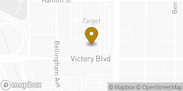 Map showing the location of Amazon Locker - Argi in North Hollywood, CA 91606