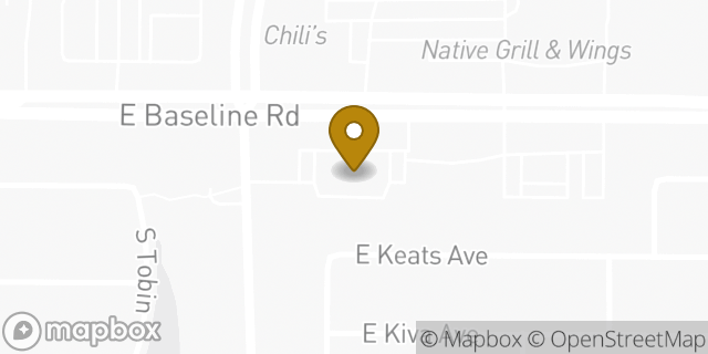 Map showing the location of ATM Walgreens in Mesa, AZ