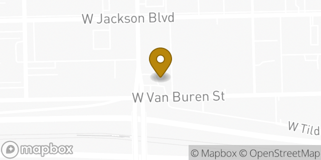 Map showing the location of Amazon Locker - Ruisseau in Chicago, IL 60607
