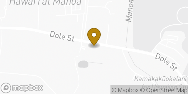 Map showing the location of Starbucks in Honolulu, HI 96822