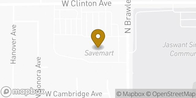 Map showing the location of Coinme in Fresno, CA 93722