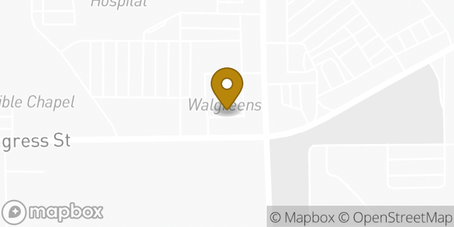 Map showing the location of Walgreens in Lafayette, LA 70506