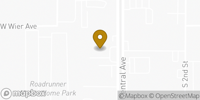 Map showing the location of AutoZone in Phoenix, AZ 85040