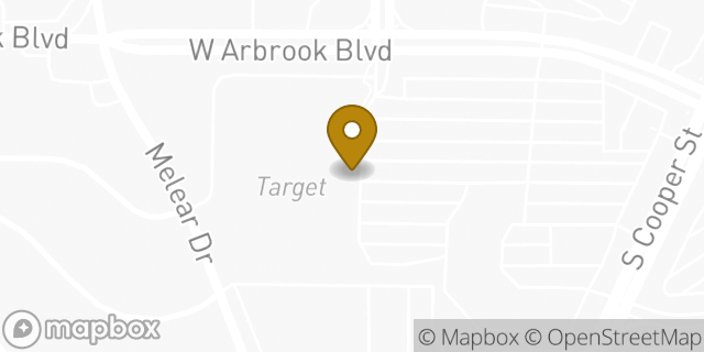Map showing the location of Target in Arlington, TX 76015