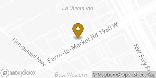 Map showing the location of Starbucks in Houston, TX 77065